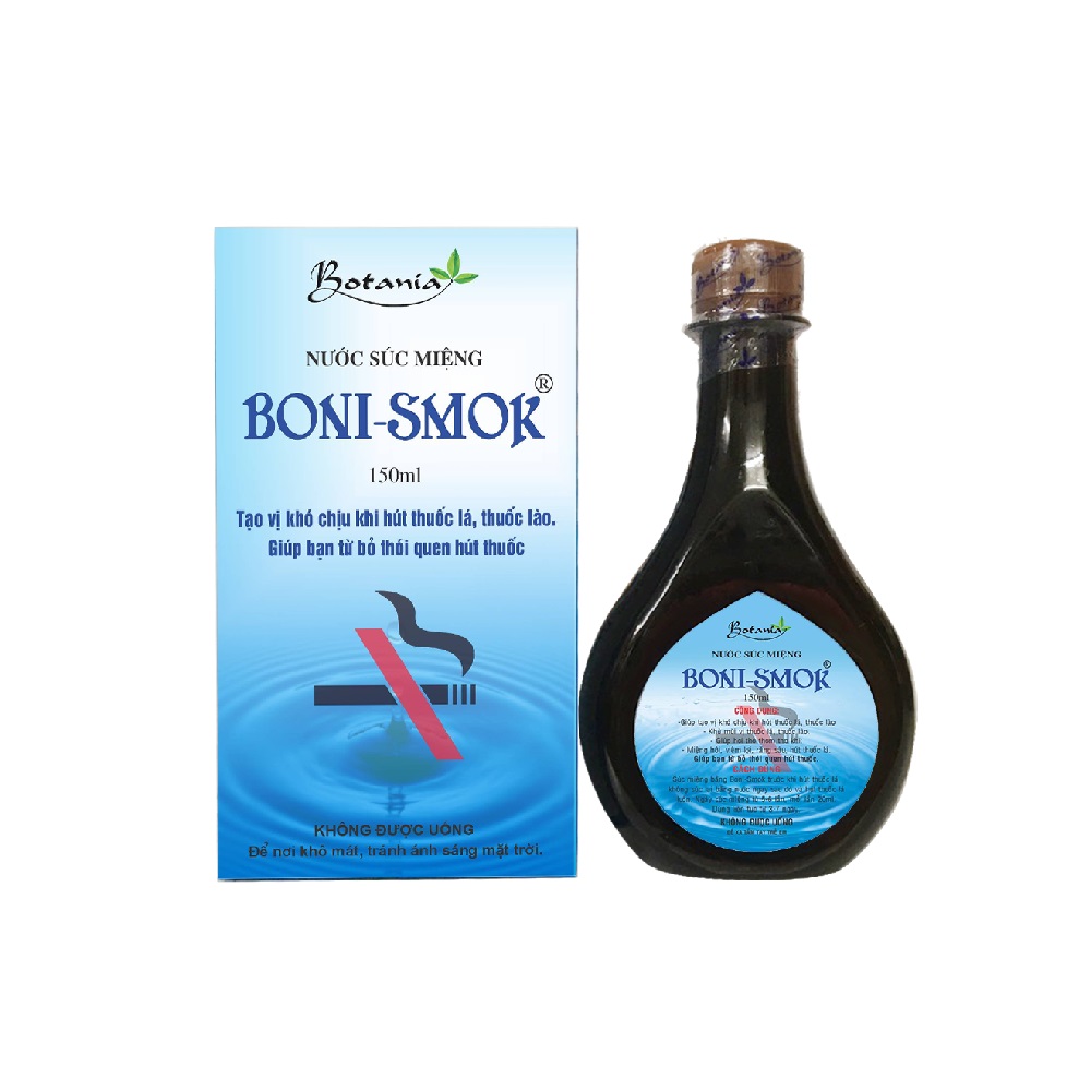 Nước súc miệng Boni Smok 150ml - Nước súc miệng cai thuốc lá