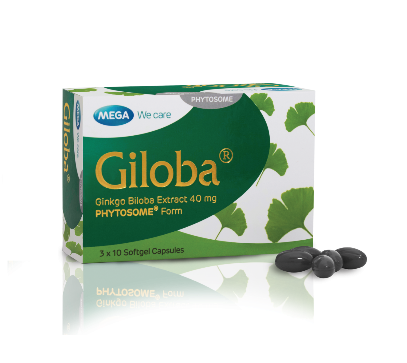 GILOBA 40 (Hộp 30 viên) Mega We Care - Cao lá bạch quả Ginkgo giloba