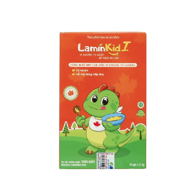 LaminKid I (Hộp 20 gói) Giúp trẻ ăn ngon, tăng cân tự nhiên, tăng sức đề kháng