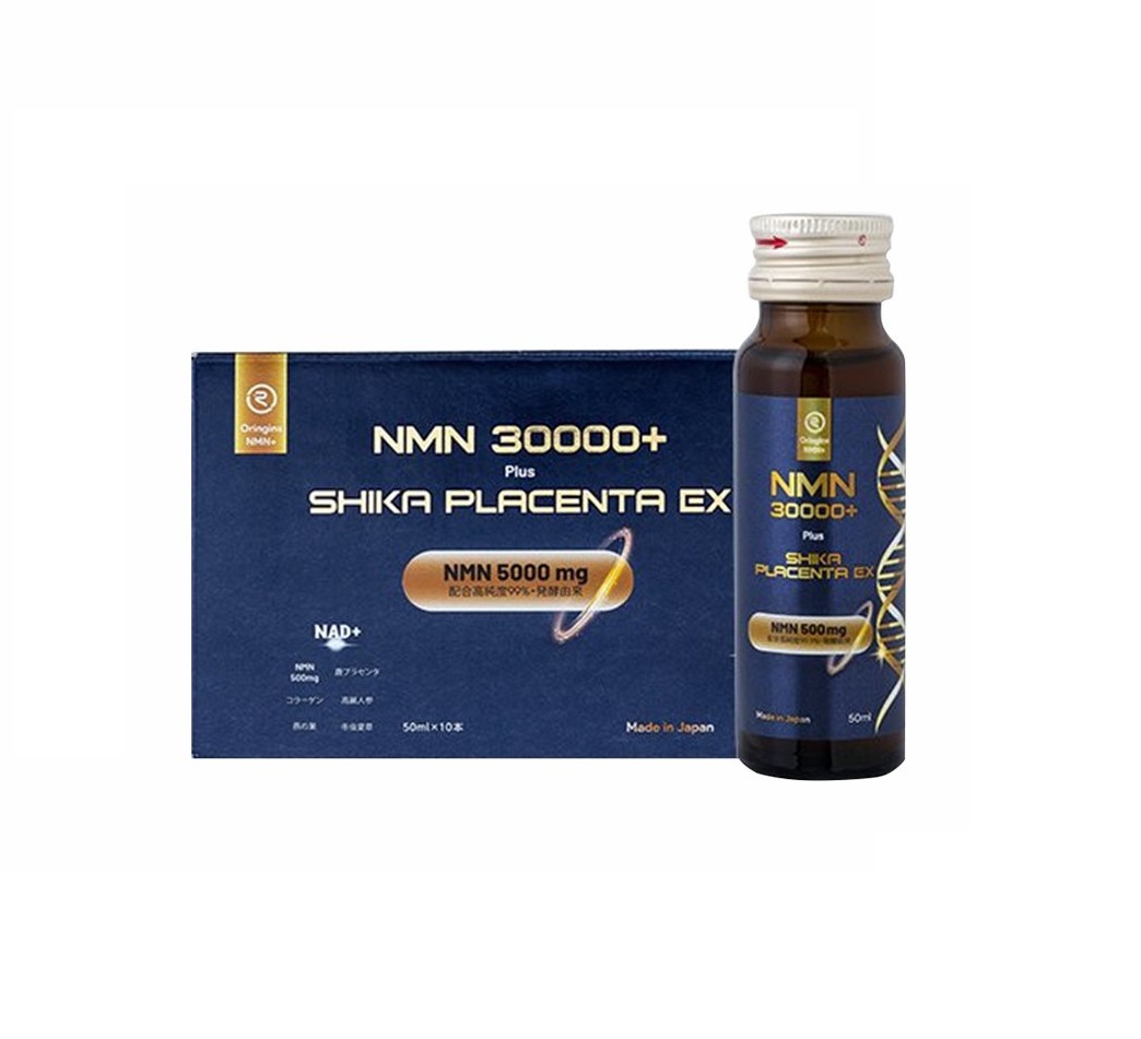 NMN 30000+ Plus Shika Placenta EX Daido - Nhật Bản (Hộp 10 chai x  50ml)