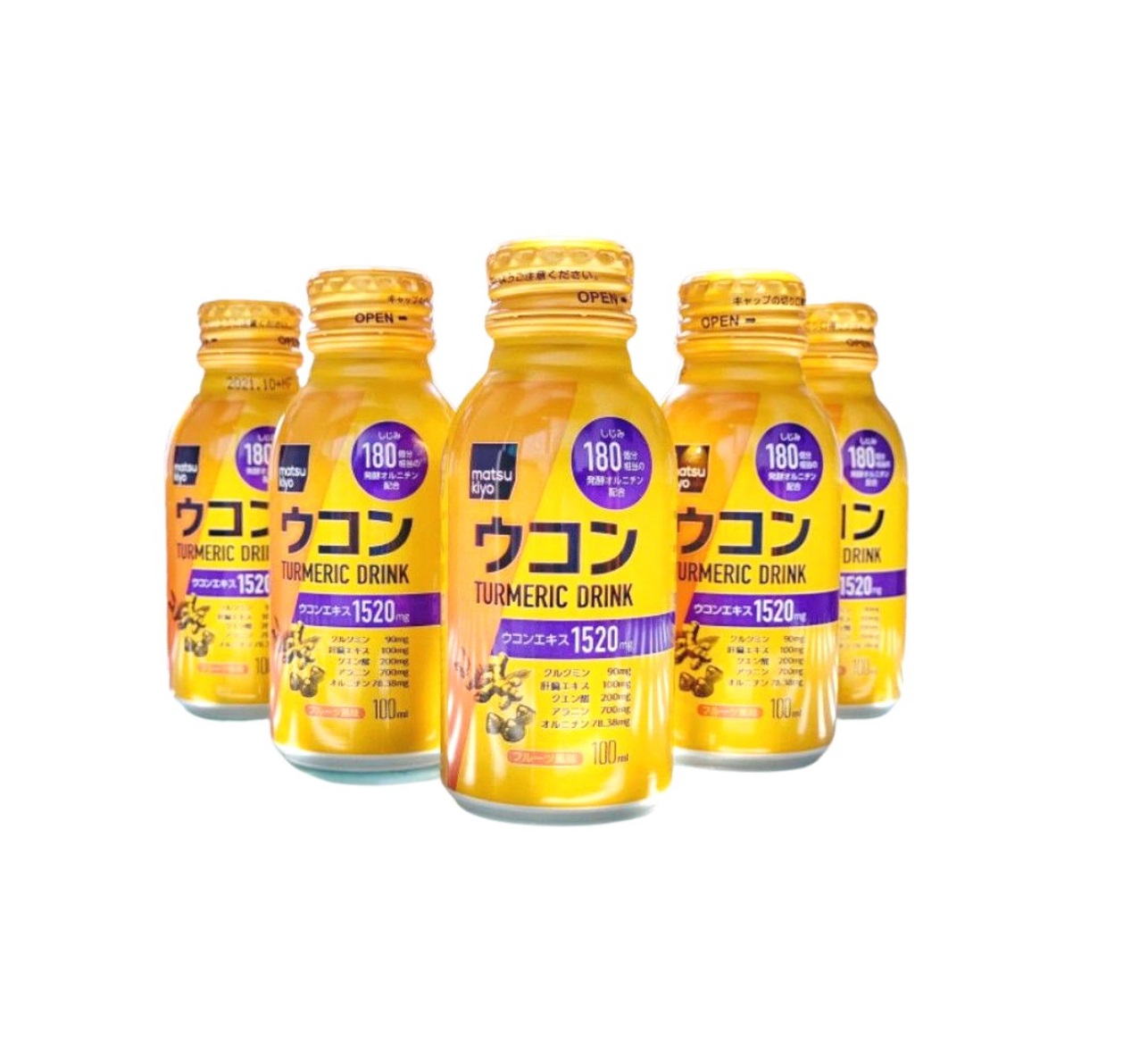 Nước Uống Tinh Chất Nghệ Matsukiyo Turmeric (Lốc 6 Chai x 100ml)