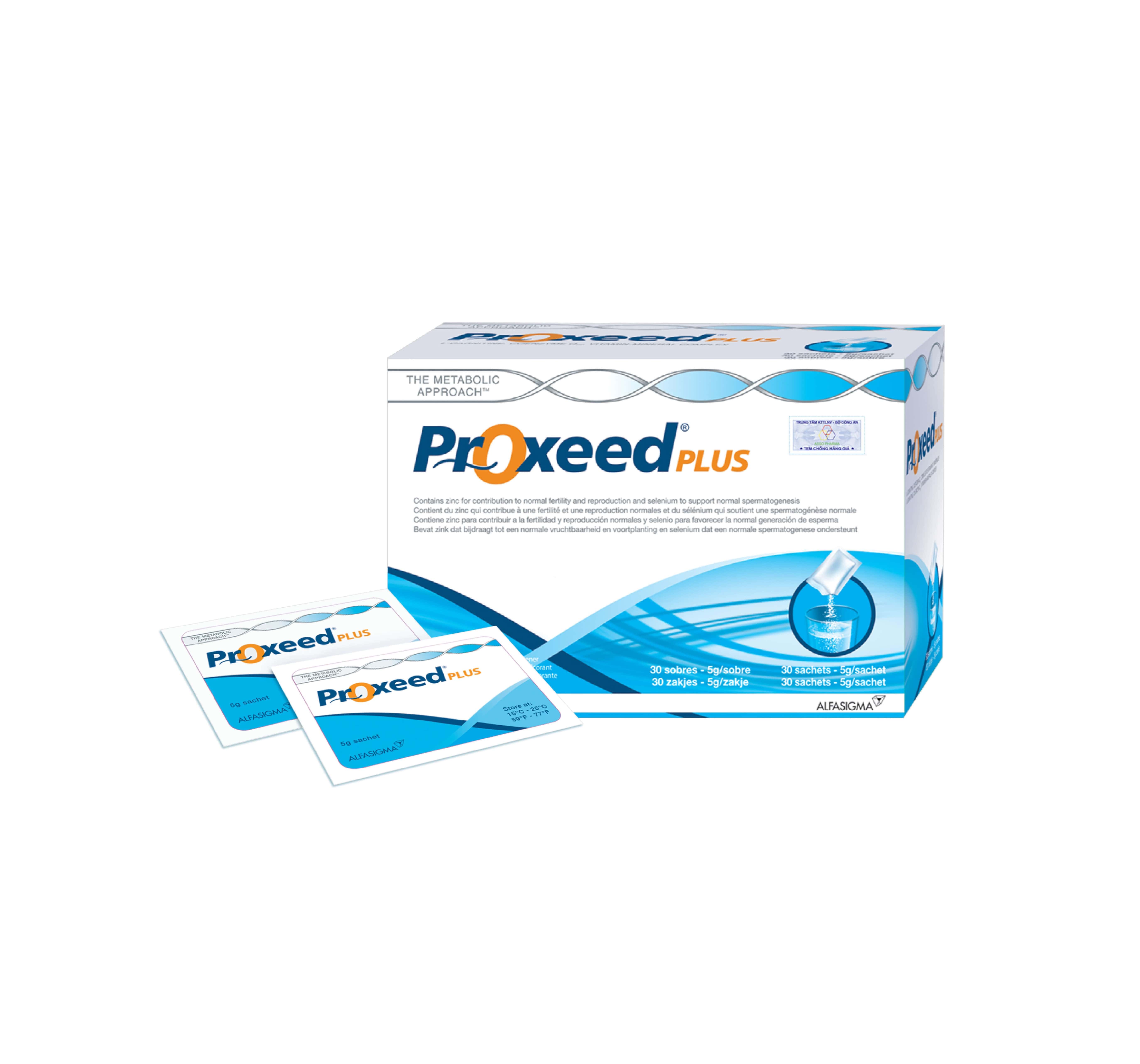 Proxeed Plus (Hộp 30 gói) - Bột uống bổ tinh trùng, hỗ trợ vô sinh hiếm muộn ở nam giới