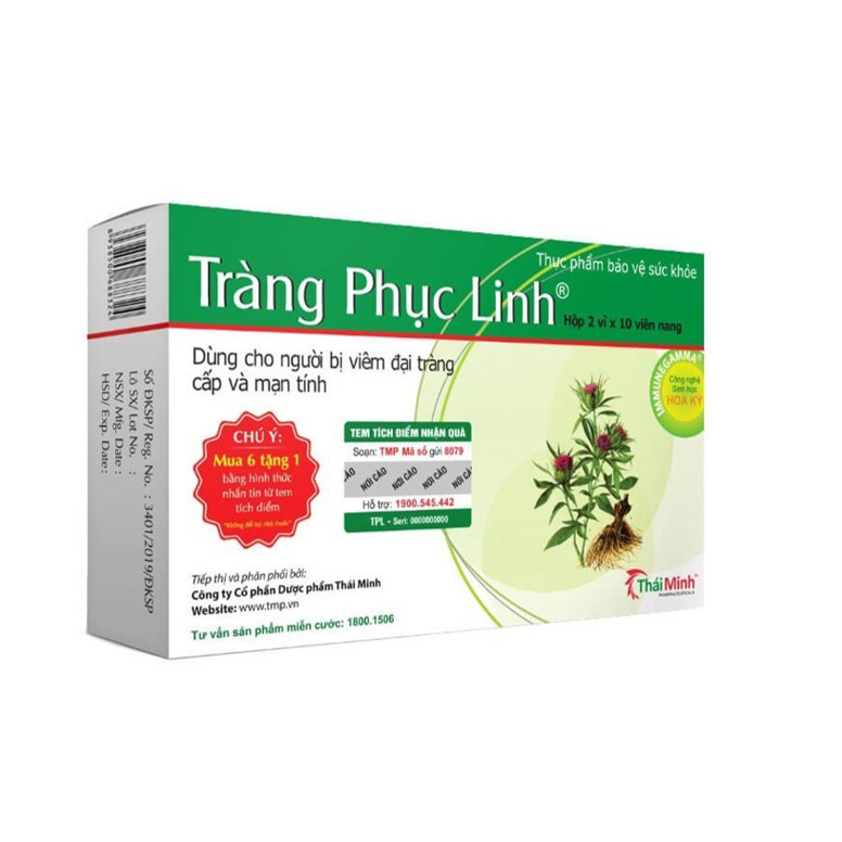 [Mẫu mới] Tràng Phục Linh (Hộp 20 viên/ Lọ 80 viên) - Hỗ trợ viêm đại tràng