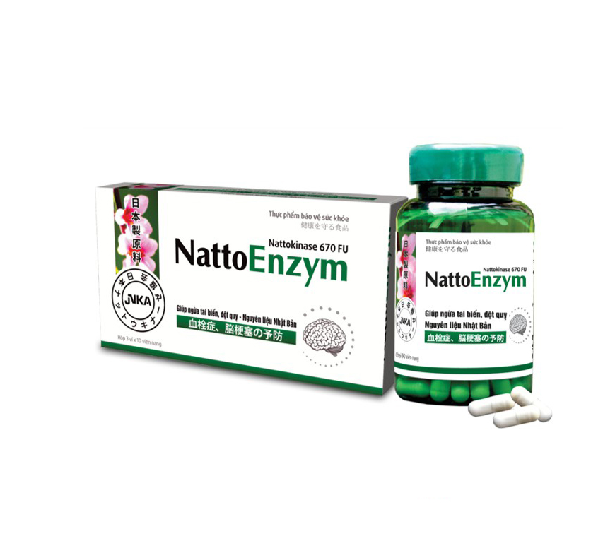 NattoEnzym DHG, Red Rice/ Gạo đỏ, 670 FU/ 1000 FU - Nattokinase - [Natto enzym, nattoenzyme, natto enzyme]