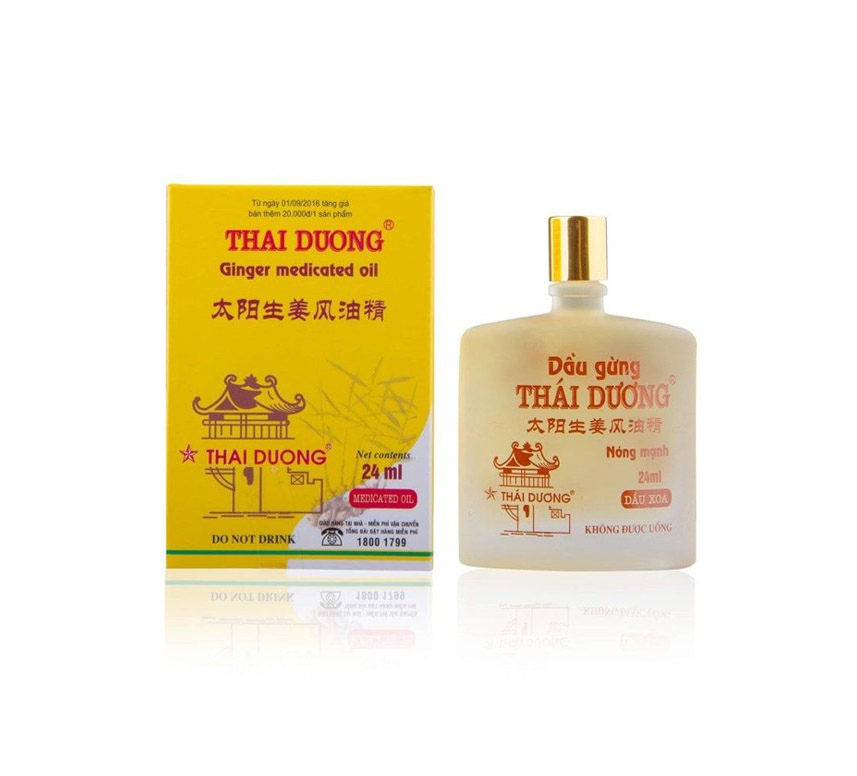 Dầu gừng Thái Dương (Chai 24ml, 6ml) - Dầu gió