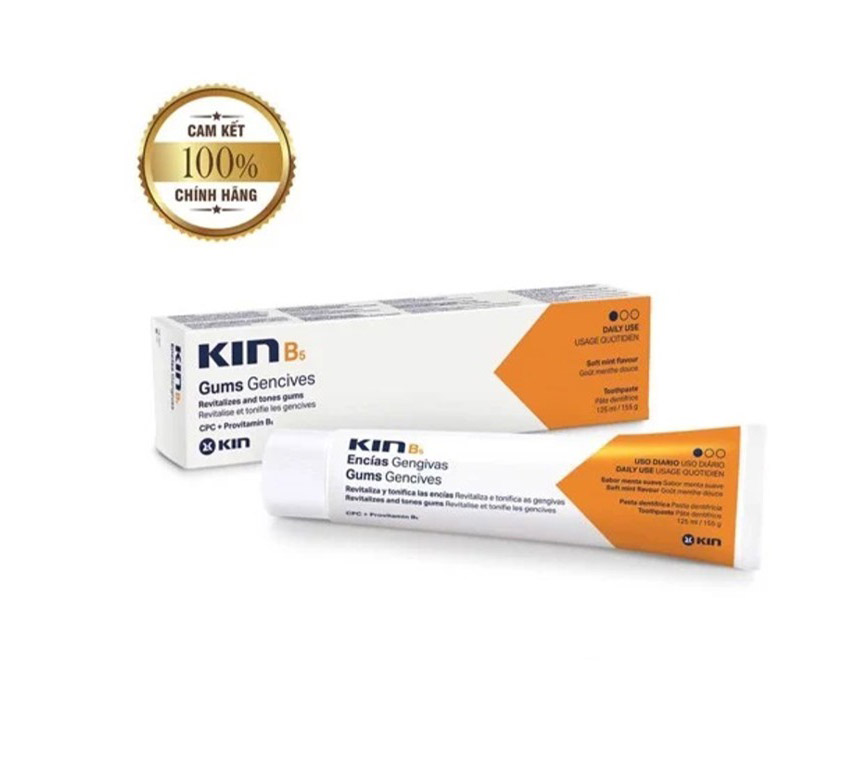 Kin B5 (Tuýp 125ml) - Kem đánh răng hằng ngày làm sạch mảng bám, phục hồi nướu răng