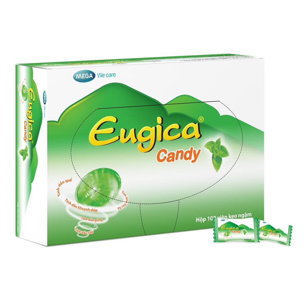 Kẹo ngậm thảo dược EUGICA CANDY [Hộp 100 viên] - egica