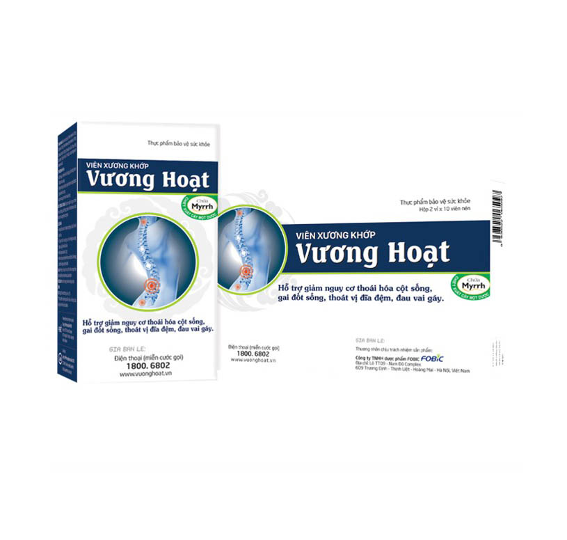 Viên xương khớp Vương Hoạt - Thoái hóa cột sống, Gai đốt sống, Thoát vị đĩa đệm, Đau vai gáy