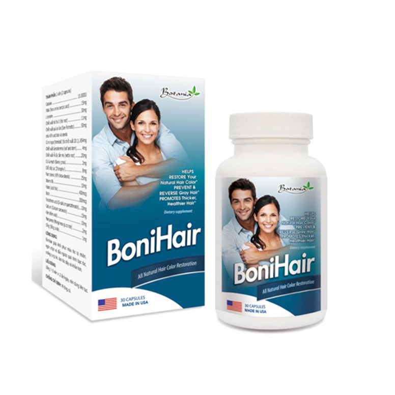 BoniHair (Hộp 30 viên) - Viên uống ngừa rụng tóc - [Boni, hair, botania]