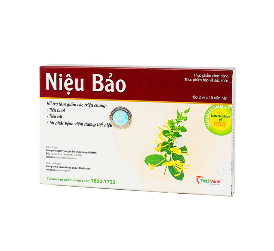 NIỆU BẢO [Hộp 20 viên] - Lợi tiểu, giảm tiểu buốt, tiểu gắt