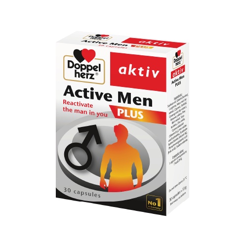 Aktiv Active Men Plus DoppelHerz (Hộp 30 viên) - Tăng cường sinh lý nam [Active, activ]