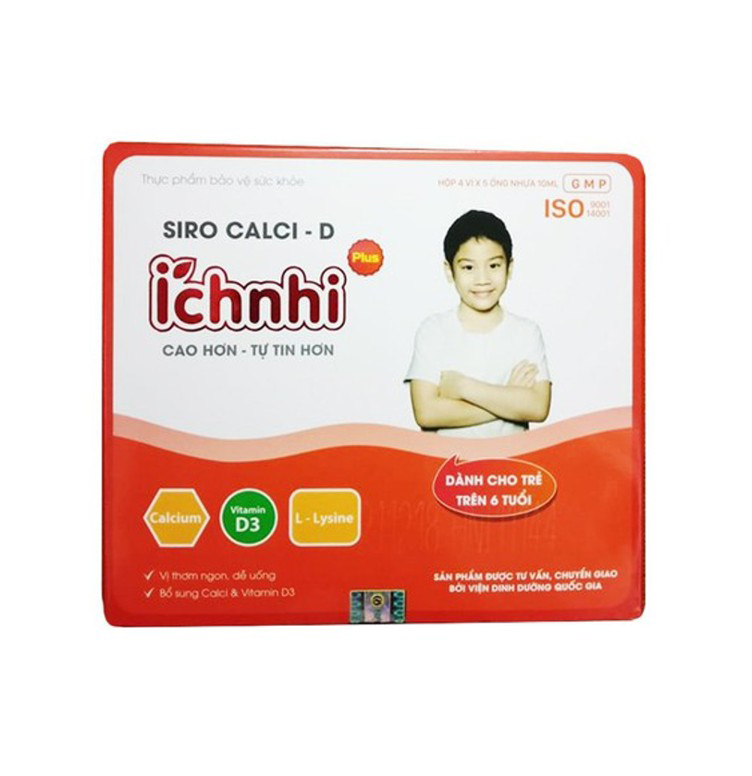 Siro Calci - D Ích Nhi Nam Dược (Hộp 20 ống) [Canxi, Canci, vitamin D3]