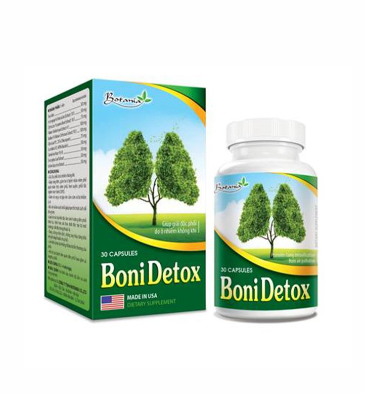 Giải độc phổi BoniDetox (Hộp 30 viên) - Botania [Boni detox, cai thuốc lá, bổ phổi]