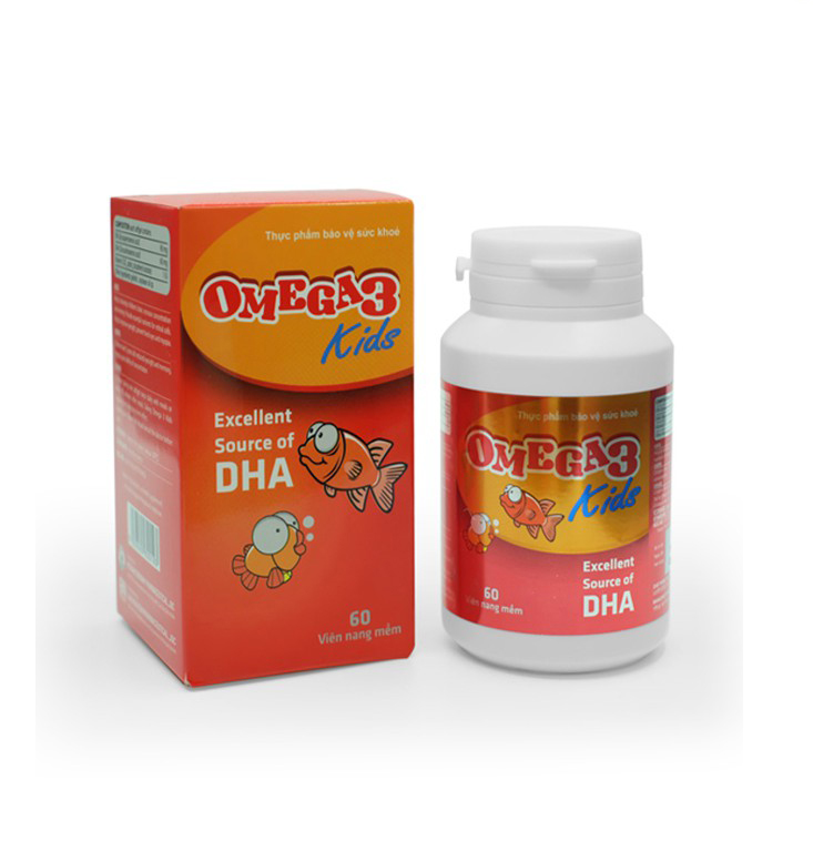 OMEGA 3 KIDS [Hộp 60 viên] - Tăng cường thị lực, chống mỏi mắt, phát triển trí não [omega3 kids, kid]