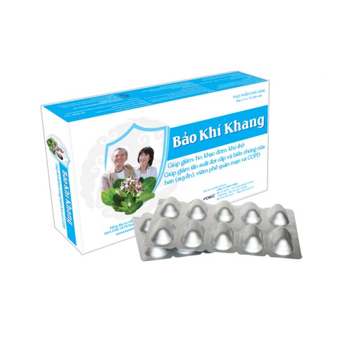 Bảo Khí Khang (Hộp 20 viên)Hỗ trợ giảm ho, hen suyễn, COPD