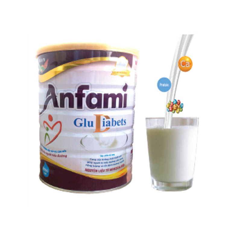 Sữa tiểu đường Anfami GluDiabets 900g - Sữa bột không đường Anfami Glu Diabet
