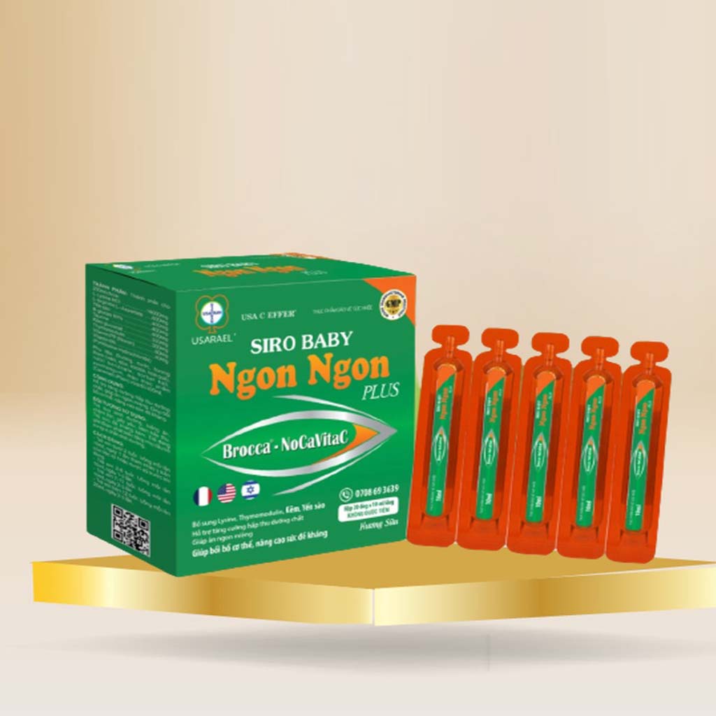 [Đổi mẫu] Siro baby Ngon Ngon Plus (Hộp 20 ống) - Ăn ngon