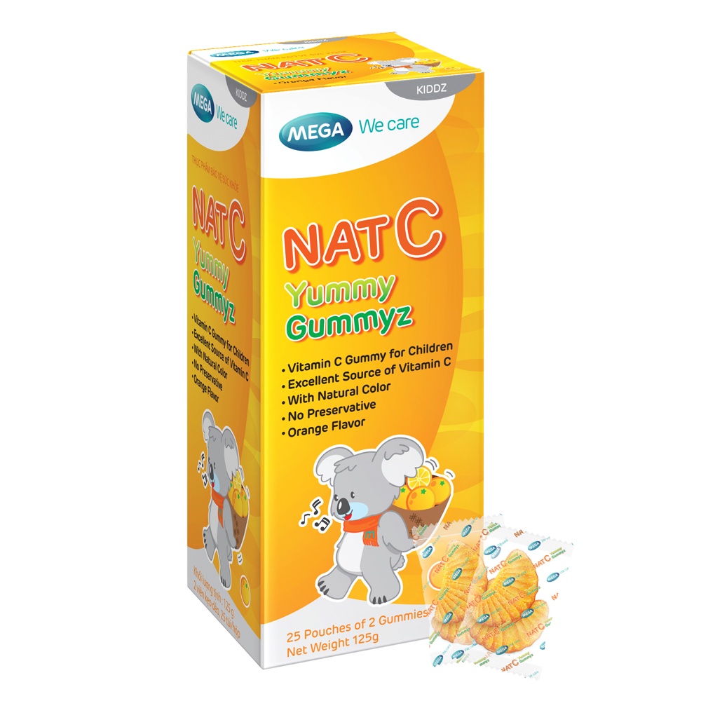 Kẹo dẻo Nat C Yummy Gummyz Thái Lan - kẹo vitamin C