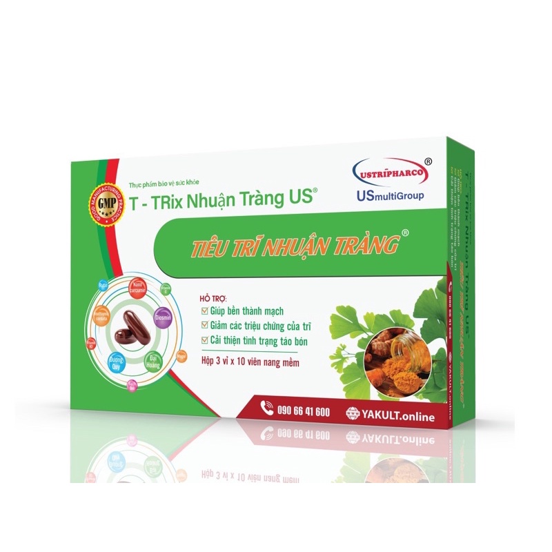 Tiêu trĩ nhuận tràng [Hộp 30 viên] - Giảm trĩ, táo bón