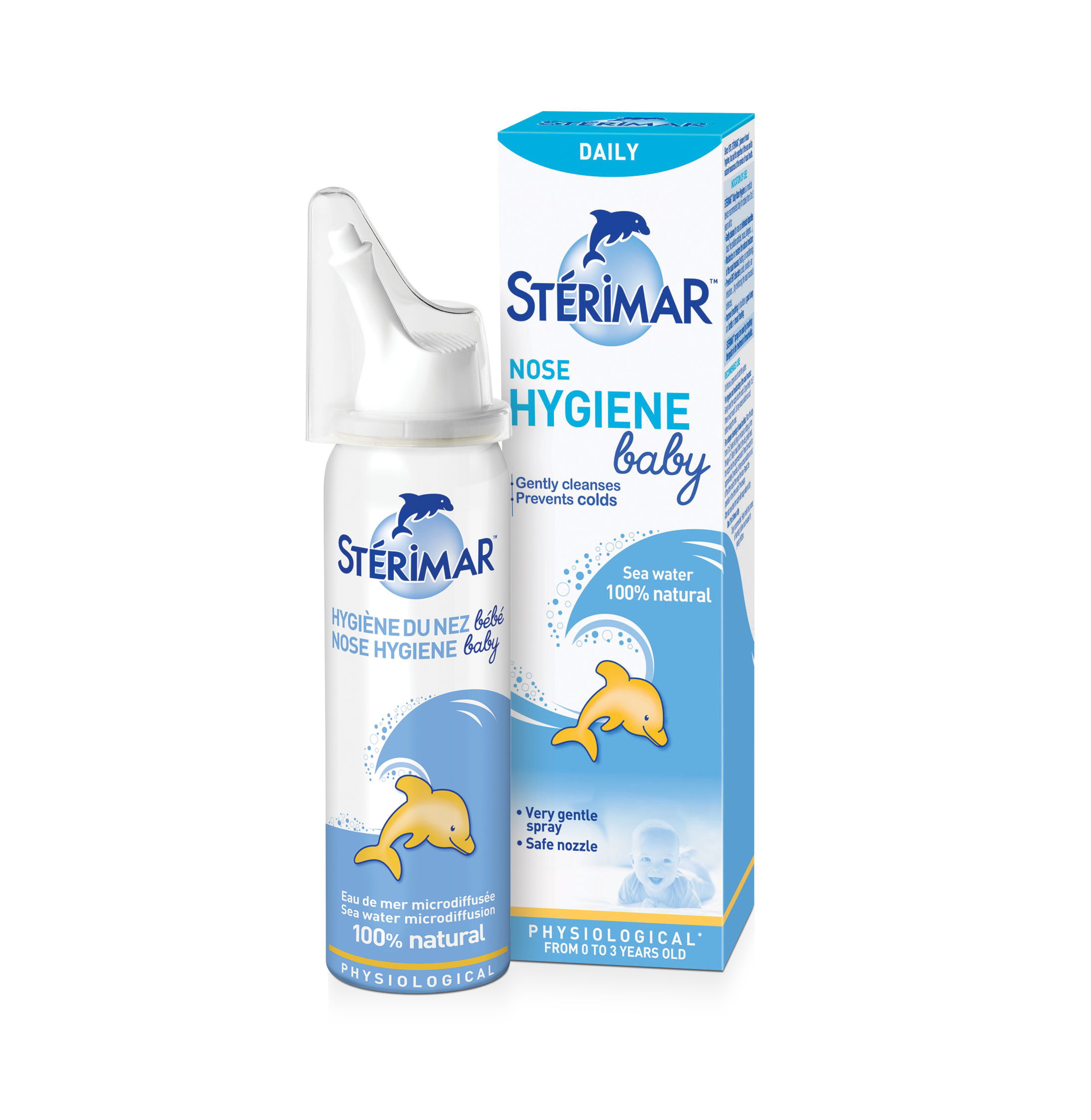 Sterimar Nose Hygiene Baby 50ml - Dung dịch xịt mũi hằng ngày đẳng trương cho trẻ từ 0 - 3 tuổi