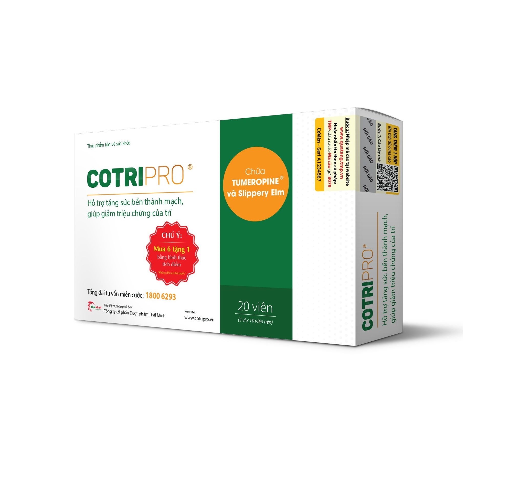 COTRIPRO (Hộp 20 viên) - Trĩ nội, trĩ ngoại, cotri pro