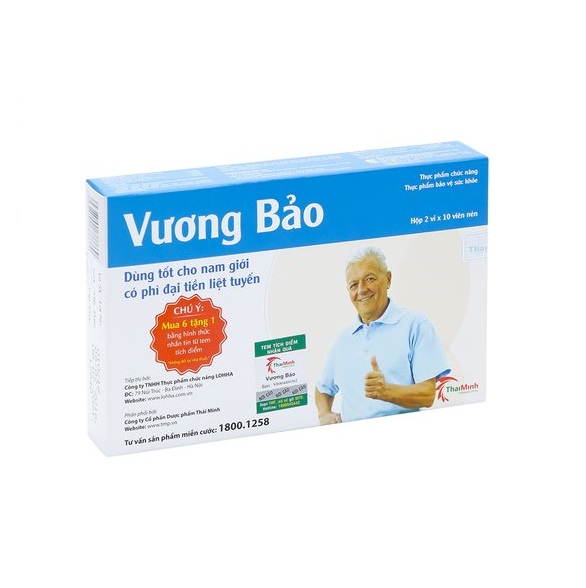 Vương Bảo (Hộp 20 viên) phì đại tuyến tiền liệt